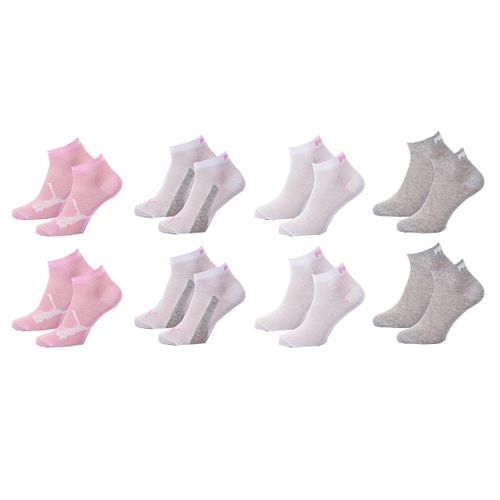 Chaussettes Puma Socquettes Tiges 2 Tiers Quarter Junior Pack De 8 Paires Quarter Girls 001
