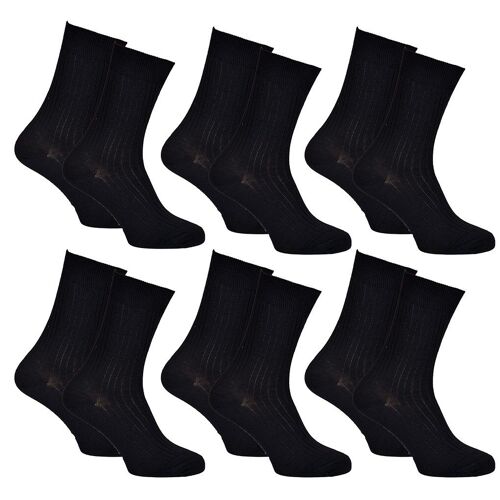 Chaussettes Homme Avec Laine Vendues En Pack Confort Et Chaleur Pack De 6 Paires Unies Noires