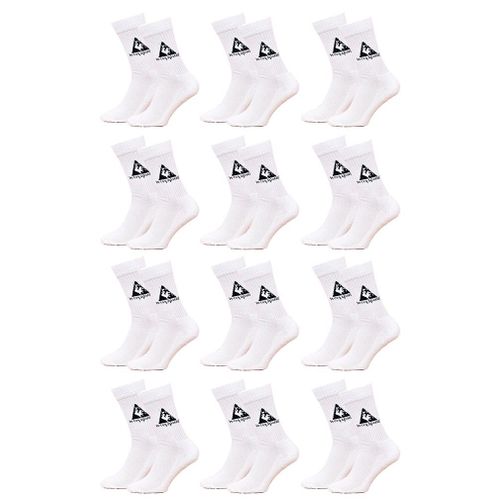 Chaussettes Homme Le Coq Sportif -Assortiment Modèles Photos Selon Arrivages- Pack De 12 Paires Tennis Blanches