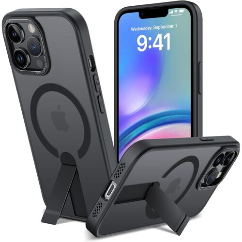 Iphone 12 Pro Max /13 Pro Max Case With Stand Compatible With Magsafe Magnetic Case Kickstand Protection Shockproof Military Grade Protection Cover Translucent Matte Black