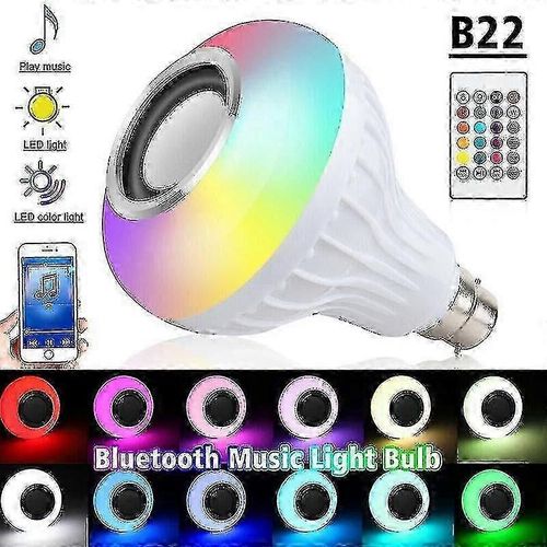12w B22 Lampe Ampoule Led Intelligente Bluetooth Rgb Couleur Musique Haut-Parleur Avec Télécommande