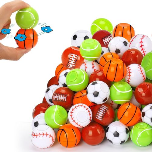KAL-3.5 Cm Ball Spinner Doigts Jouet, 24 Pcs Jouet Anti Stress Rnfant, Ballon De Fidget Spinner Pour Les Faveurs De Fête, Spinning Fidget Football, Pour Salle De Classe, Prix Cadeaux (B)