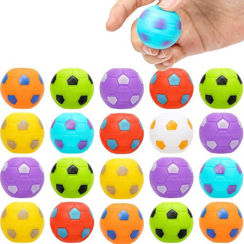 KAL-3.5 Cm Ball Spinner Doigts Jouet, 24 Pcs Jouet Anti Stress Rnfant, Ballon De Fidget Spinner Pour Les Faveurs De Fête, Spinning Fidget Football, Pour Salle De Classe, Prix Cadeaux (A)