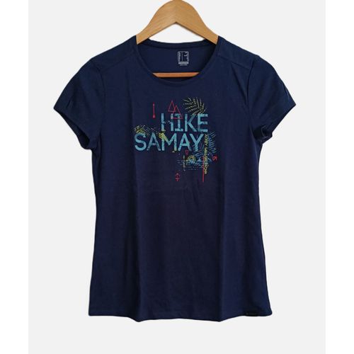 T Shirt Bleu Marine Imprime Multicolore. Decathlon. Taille S / 36