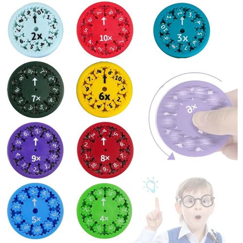 KAL-Math Fidget Spinner Mini Hand Spinner Silencieux Spinners Mathématiques Fidget Spinner Sensoriel Math Fact Jouets D'Apprentissage Et D'Éducation Pour Cadeaux De Fête