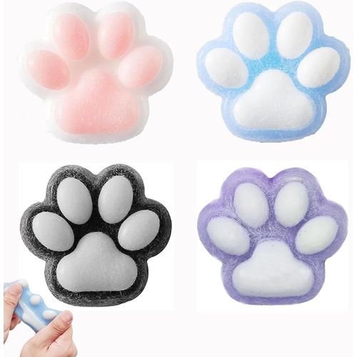 KAL-4 Pièces Yoyo Squishy, Squishy Patte De Chat, Patte De Chat Squishy, Fufu Squishy, Squishy Chat, Squishy Patte De Chat Anti-Stress Jouet, En Squeeze Patte De Chat Pour Enfants Et Adultes
