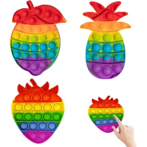 KAL-3 Packs Pop It Fidget Toys, Jouet Anti-Stress, Push And Pop Bubble Sensory Fidget Toy, Jouets Sensoriels À Presser, Jouet Anti Stress Pop Fidget Toy, Cadeau D'Anniversaire Fête Pour Enfants Et Ad