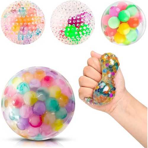 KAL-Lot 4 De Balles Anti-Stress Pour Enfant Et Adulte, Colorées Balle Antistress, Balle Sensorielle Boules À Presser Pour Se Détendre, Se Concentrer, Décompresser