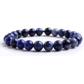 Kal-Dumortierite Amethyste Grenat Aigue Marine ?il De Tigre Peridot Triple Protection Bracelet Pierres Précieuses Guerison Naturelle Lithotherapie Élastique Perles 8mm Unisex