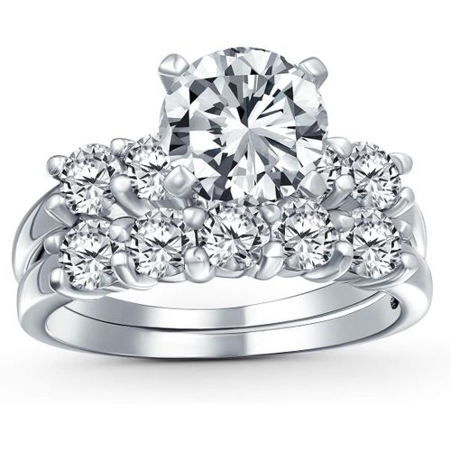 Kal-Bagues De Fiançailles Et De Mariage Personnalisées Traditionnelles Cz Pierres Latérales En Forme De Baguettes 2ct Taille Princesse Carrée Ou Solitaire Rond Brillant S En Argent Sterling