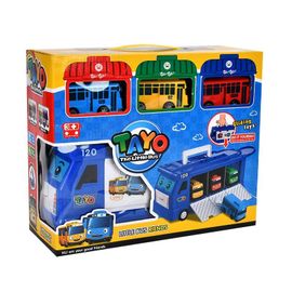 Mini Bus Jouet Tayo – Portes Ouvrantes, Toboggan & Fonction Pull Back Amusante