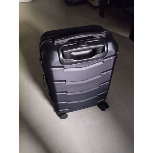 SUPERFLY - Valise Cabine 55x34x23cm - Rigide, Légère 2,5 Kg - 39 litres - 4 Doubles Roues Silencieuses - Wall - Noir