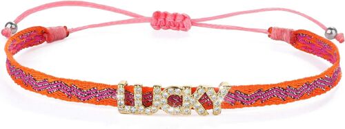Kal-Bracelets D'amitié Pour Femmes Bracelets À Charme En Cz Bracelets Ajustables En Soie Pile Bracelets À Cordons Colorés