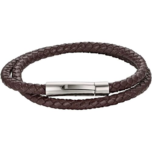 Kal-Bracelet Tressé Cuir Pour Homme Garçon, Bracelet Manchette Multi Tours Simple Charme Couleur Noir Brun Rouge Blanc Bleu Café Fantaisie Bijoux Cadeaux Anniversaires Fête Des Pères