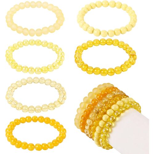 Kal-Bracelets Extensibles En Perles Faits À La Main - Perles De Cristal - Bracelet Empilable Pour Homme Et Femme