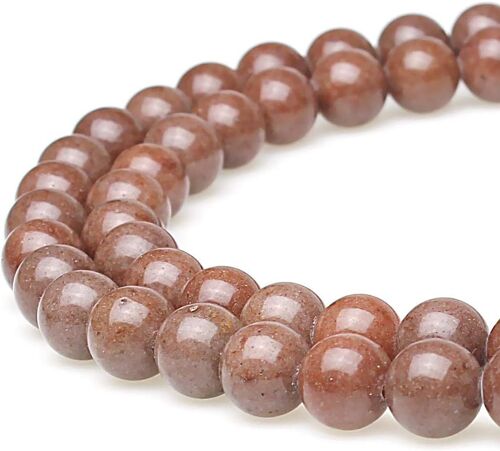 KAL-Perles Pour Energy Bracelets Bracelet De Yoga Bracelet Diy Perles En Pierre Naturel Aventurine Violet 38 Pièces, 34Cm, 10 Mm
