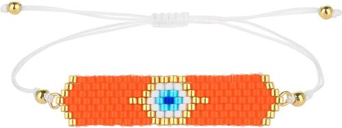 Kal-Réglable Brin Bracelet Tressé À La Main Mauvais Oeil Perles Bracelet Amitié Bijoux Pour Femmes