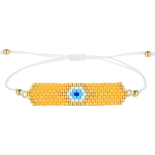 Kal-Réglable Brin Bracelet Tressé À La Main Mauvais Oeil Perles Bracelet Amitié Bijoux Pour Femmes