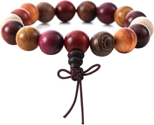 KAL-Bracelets Extensibles En Perles De Bois Naturel 10Mm-12Mm Pour Hommes Et Femmes