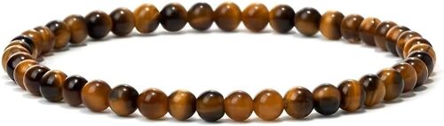 KAL-Bracelet En Pierre Naturelle Tigre Doré, Elastique Pour Hommes Et Femmes, Bracelet Chanceux, Bracelet Chakra Yoga, Oeil De Tigre