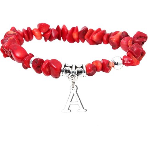 Kal-Lettre Bracelet Homme Pierre Naturelle Bracelet Femme 7 Chakra Couple Bracelet Amitié