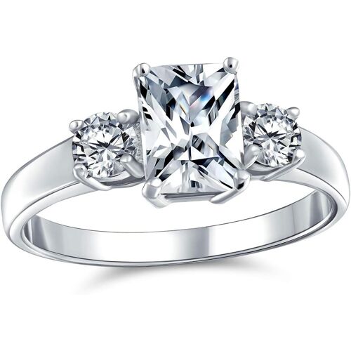 Kal-Bague De Fiançailles Style Art Déco Cocktail Avec Grenat Vert, Améthyste, Pierre Précieuse Taille Émeraude Pour Femmes, Plaqué Or Jaune Rose En Argent Sterling .925