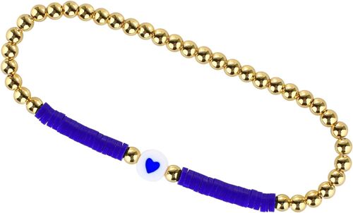 Kal-Femmes Bracelets Elastique Bracelets Rang De Heishi Perles Faits À La Main Bracelets D'amitié Charmes