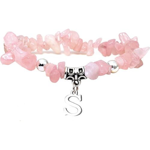 Kal-Lettre Bracelet Homme Pierre Naturelle Bracelet Femme 7 Chakra Couple Bracelet Amitié