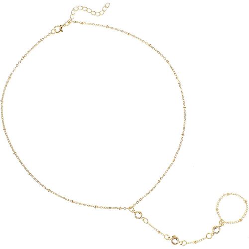 Kal-Bracelet En Alliage Doré Avec 3 Zircons Élégants Pour Femme Et Fille