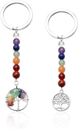 Kal-Porte-Clés Arbre De Vie 2 Pièces, Porte-Clés Pendentif, Porte-Clés Pour Femmes, Porte-Clés Décoratifs, Porte-Clés Cadeaux, Porte-Clés Vintage