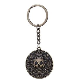 Kal-Porte-Clés Pirate, Avec Ou Sans Prénom, Tête De Mort, Squelette, Aztèque, Personnalisable, Cadeau Pour Homme Ou Femme, Bijou De Sac