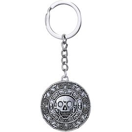 Kal-Porte-Clés Pirate, Avec Ou Sans Prénom, Tête De Mort, Squelette, Aztèque, Personnalisable, Cadeau Pour Homme Ou Femme, Bijou De Sac