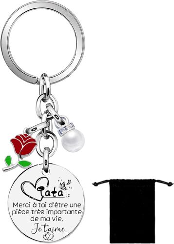 KAL-Cadeaux De Noël Pour Tata Porte-Clés Amies Formidables Tatas Exceptionnelles - Porte-Clés Pour Annonce Grossesse Tata Naissance Enfant Idée Cadeau Annonce Bébé Fille Garçon