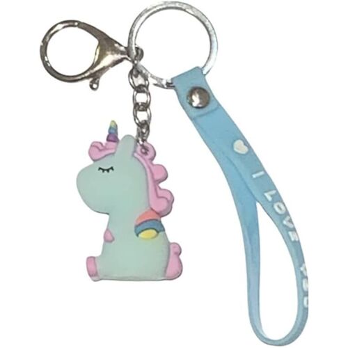 KAL-Funny Porte-Clés Licorne Avec Anneau Métallique Et Mousqueton Porter Les Clés Ou Accrocher Sur Votre Sac À Dos Ou Sac À Main. Porte-Clés Licorne I Love You Avec Crochet Sacs À Dos