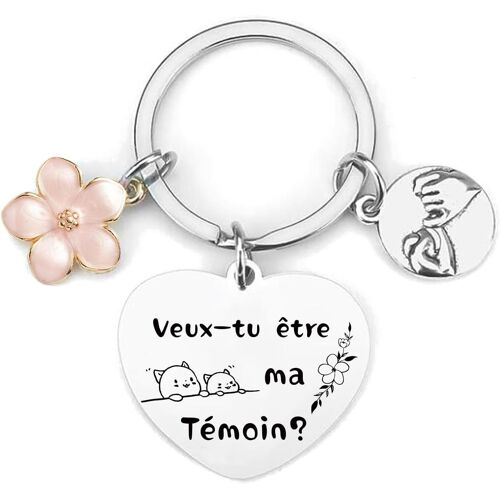 KAL-Cadeau Témoin Porte Clef Témoin Veux-Tu Être Ma Témoin Carte - Cadeau Témoin Mariage - Demande Témoin Mariage