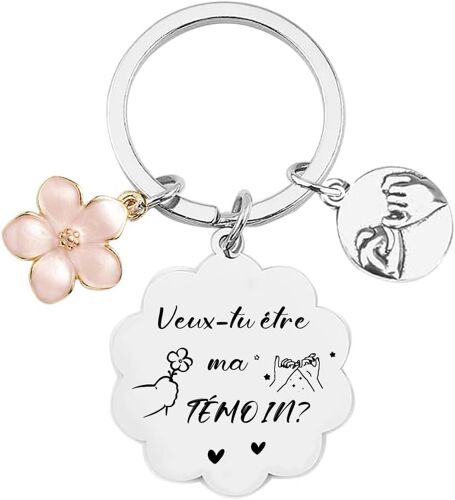KAL-Cadeau Témoin Porte Clef Témoin Veux-Tu Être Ma Témoin Carte - Cadeau Témoin Mariage - Demande Témoin Mariage