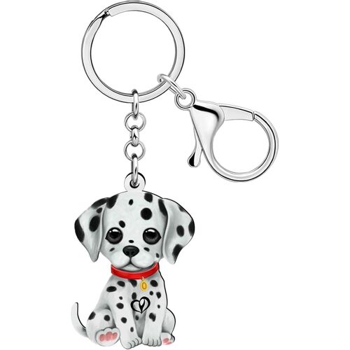 Kal-Acrylique Porte-Clés Dalmatien Mignon Accessoires Pour Animaux De Compagnie Cadeaux Pour Femmes Toilettage De Chiens Filles Sac À Dos Porte-Monnaie Charms