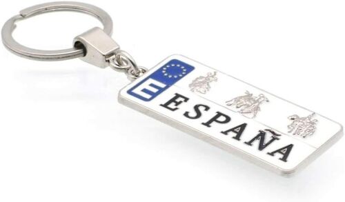 Kal-En Forme De Clé Originale Et Enrôle Dur Difficiles En Argent. Espagnol Clé Avec Anneau.