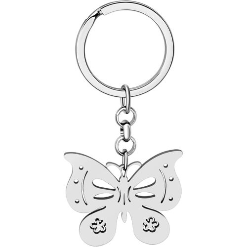 KAL-Porte-Clés Papillon En Acier Inoxydable Plaqué Or Porte-Clés Insectes Porte-Bonheur Pour Femmes Et Filles