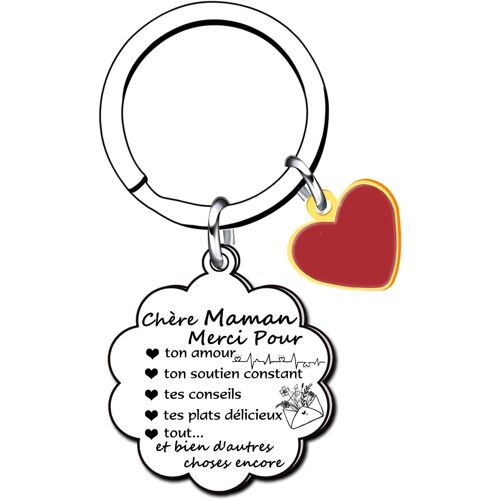 KAL-Cadeau De Noël Maman Porte-Clés Porte Clé Maman Porte Clef Maman Porte Clé Maman Je T'Aime Porte Clé Maman Fille