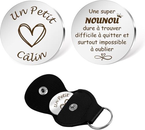KAL-Cadeau Nounou,Cadeau Nounou Noel,Cadeau Nounou Original Fin De Contrat,Cadeau Pour Nounou Un Petit Câlin Nounou, Cadeaux Nounou Merci Cadeau Noël Nounou Nounou Personnalisable