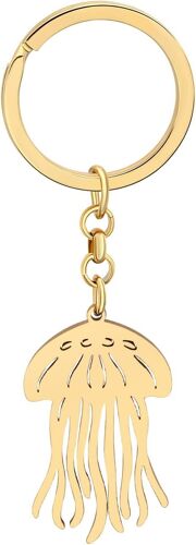 Kal-Porte-Clés Pieuvre Amusant Portefeuille Porte-Clés De Voiture Charms En Acier Inoxydable Cadeaux Pour Femmes Filles Décorations