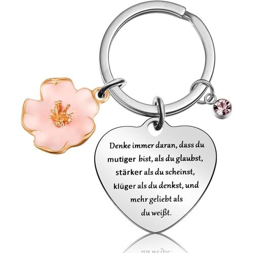 KAL-Porte-Clés Inspirant Cadeau De Porte-Clés De Motivation Porte-Clés D'Encouragement Porte-Clés Gravé Porte-Bonheur Avec Boîte Cadeau Pour Anniversaire