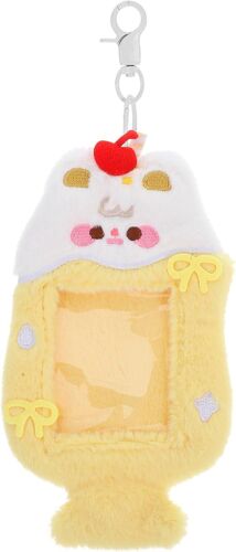 KAL-Porte-Cartes Kawaii Peluche Avec Design Animaux Cartoon Étui Transparent Pour Photocards Et Badges Avec Porte-Clés Pratique Et Style Au Quotidien