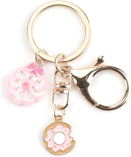 Kal-Porte Clés Gourmand Avec Pendentif Donut Sucré, Porte Clés Pour Femme, Cadeau D'anniversaire, Symbole D'amitié Pour Amis, Pour Mère, Père, Grand-Père, Grand-Mère