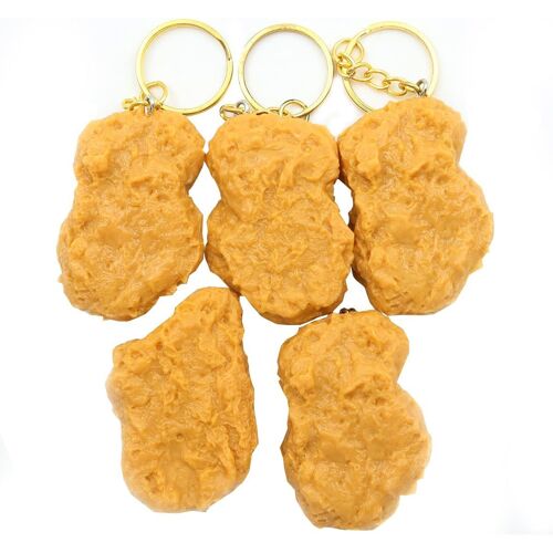 KAL-Chicken Nugget Keyring, Novelty Funny Gag Joke Fast Food Keychain, Gadgets Gifts For Boys Girls Him Boyfriends Girlfriends Friends Couples For Link Friendship Love