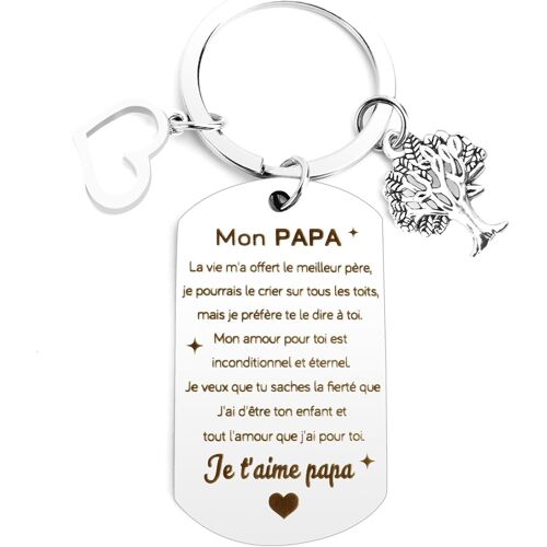 KAL-Cadeau Fete Des Peres,Cadeau Maman,Cadeaux Fete Des Meres,Porte Clef Papa,Porte Clef Maman