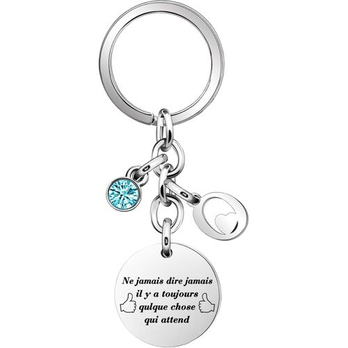 Kal-Inspiré Porte - Clés Cadeau,Rappel Argent 26 Initiales A-Z Pendentif Porte - Clés Fille Fils Maman Soeur Ami Amant Anniversaire Noël Diplômé