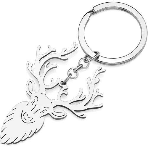 KAL-Porte-Clés En Acier Inoxydable Grenouille Animaux Mignons Cadeaux Pour Femmes Filles Clé De Voiture Porte-Monnaie Charms