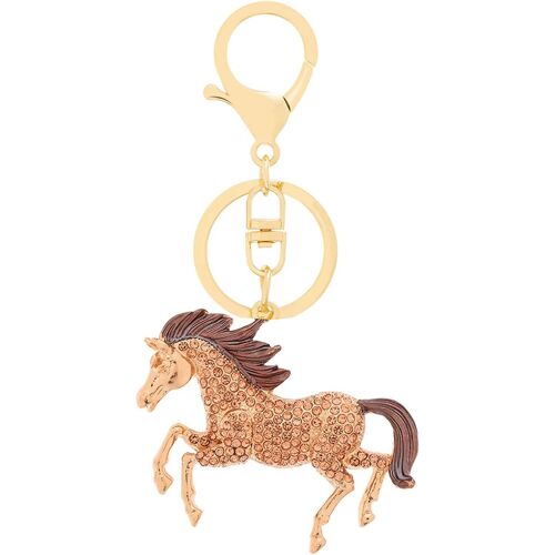 Kal-Porte-Clés Mignon En Forme De Cheval Avec Strass, Pendentif Animal Étincelant, Convient Pour Hommes, Femmes Et Enfants